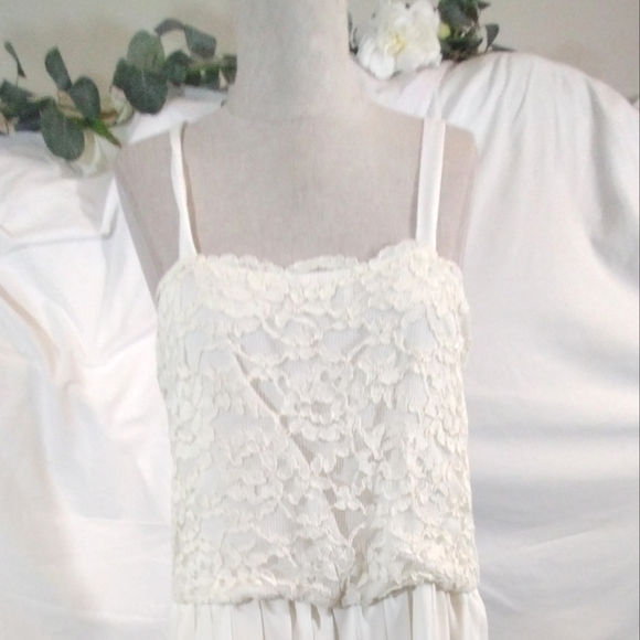 Wedding Dress+Jacket Straps,Vintage Ivory Lace Long Sleeve/Lace/Pleats/Midi, 10 - Picture 12 of 15